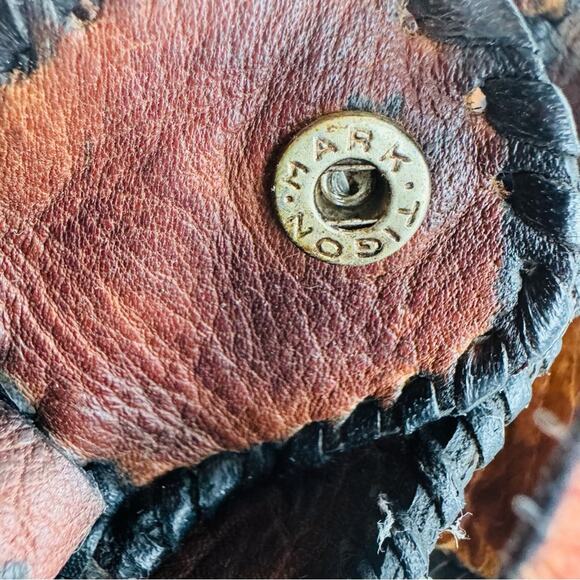 Mark Tigon Western Crossbody Bag‎ Tooled Leather Brown Equestrian Purse Distress - Picture 10 of 15